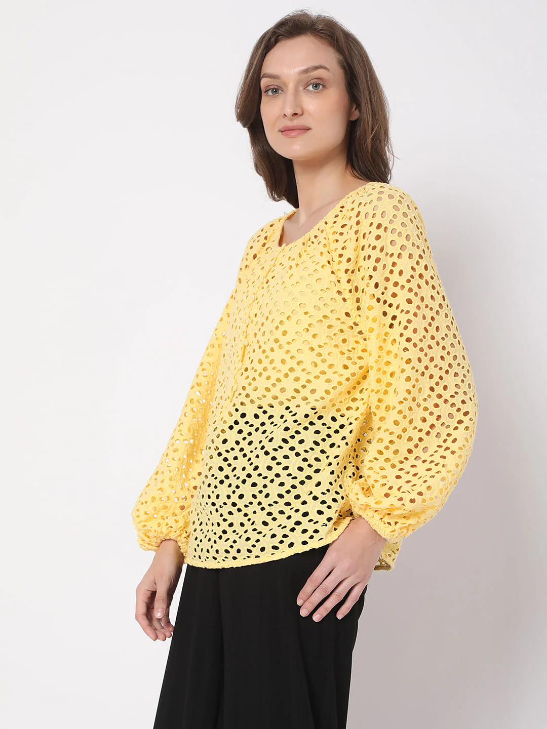 Yellow Schiffli Top - Image 3