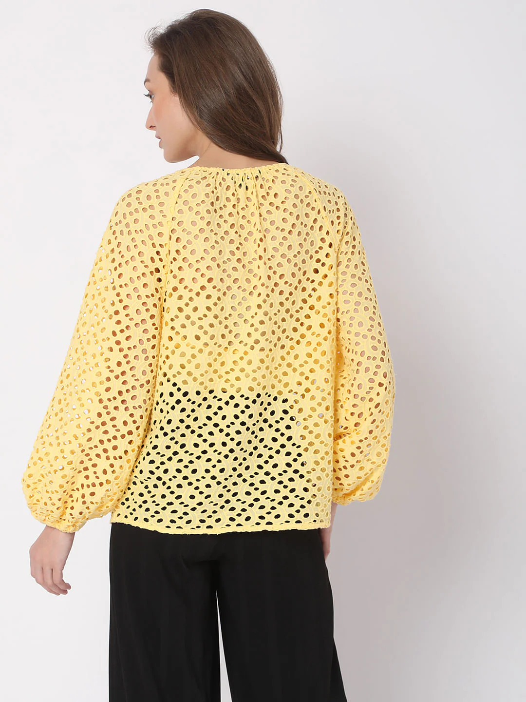 Yellow Schiffli Top - Image 4