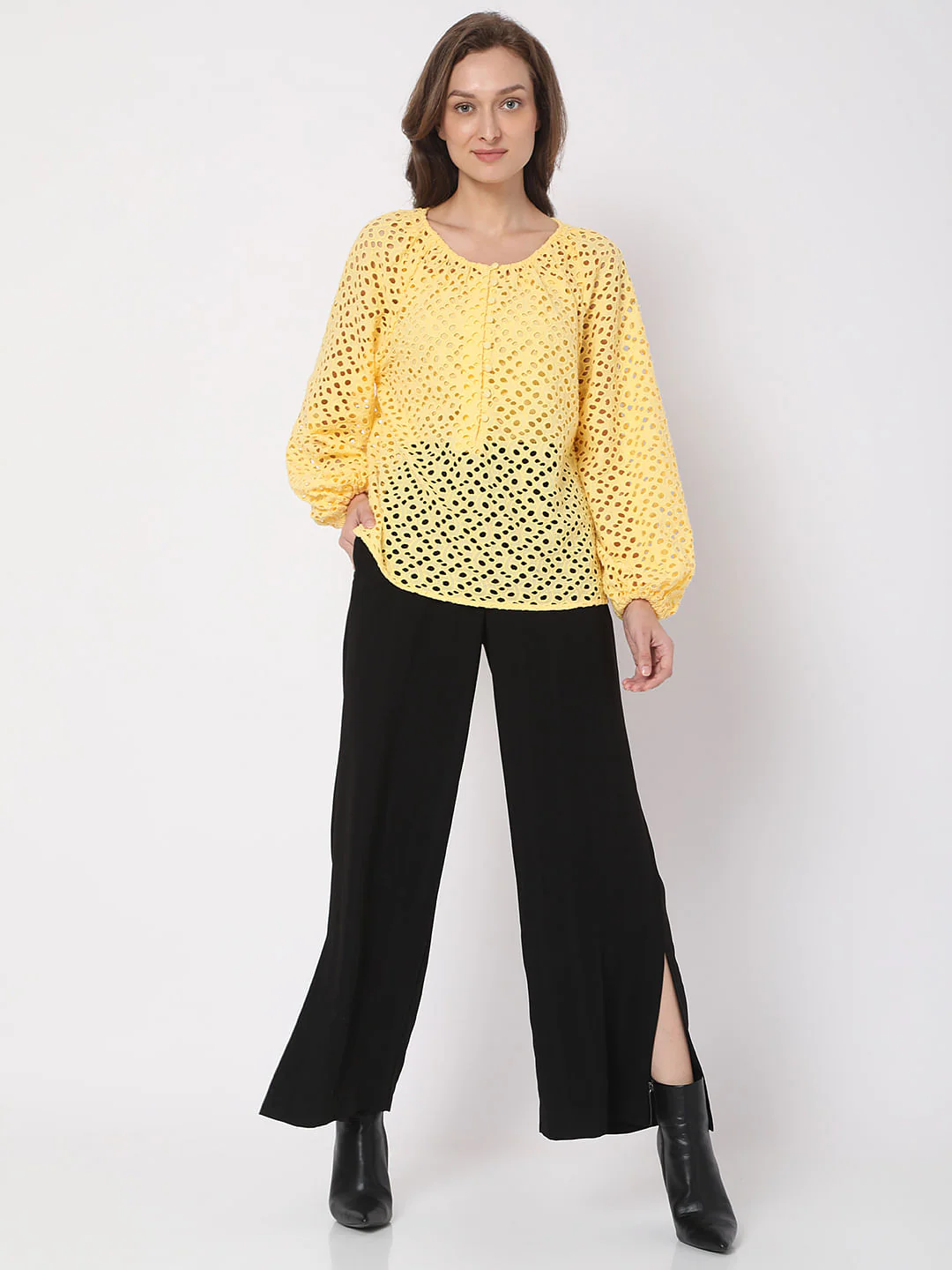Yellow Schiffli Top - Image 5