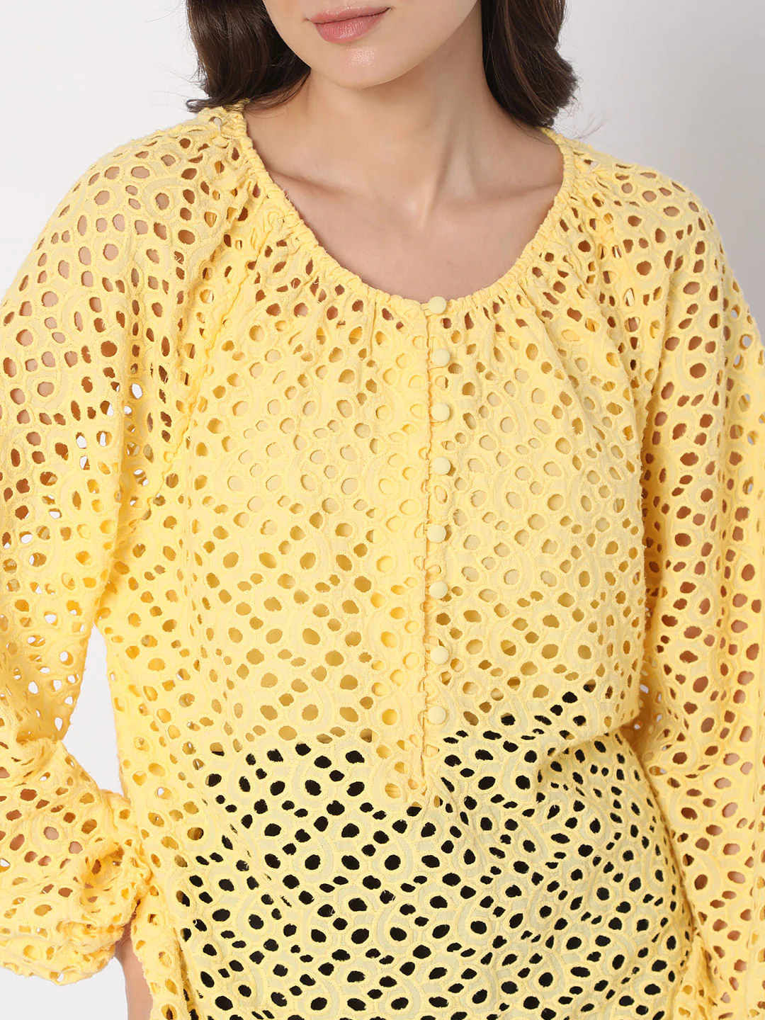 Yellow Schiffli Top - Image 6