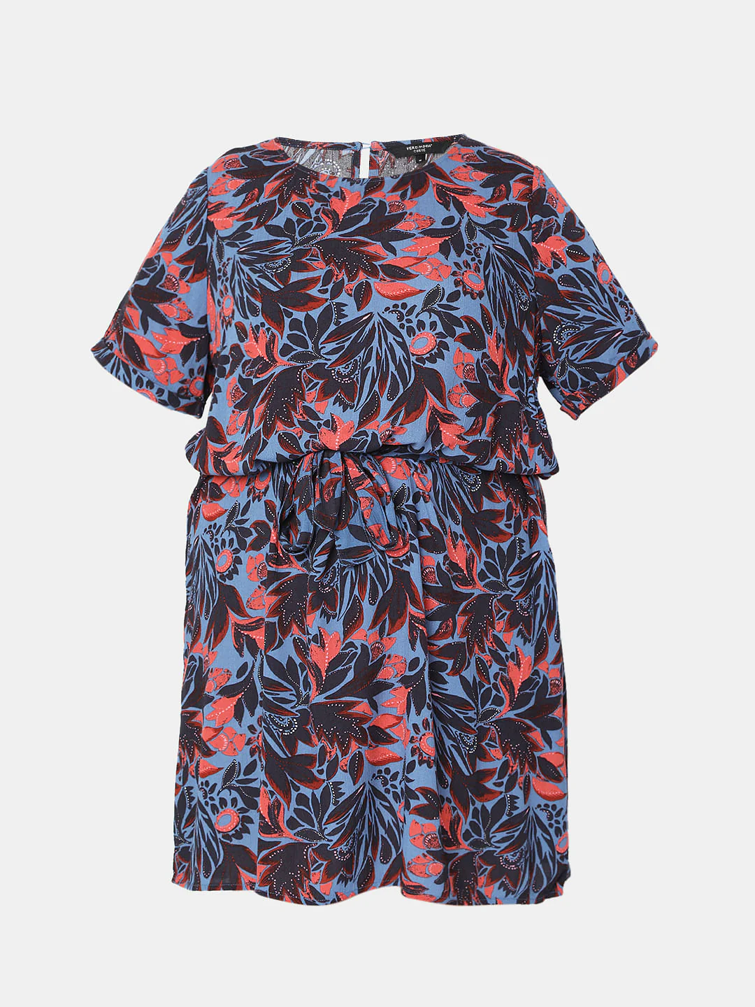 Curve Blue Floral Fit & Flare Dress - Image 6