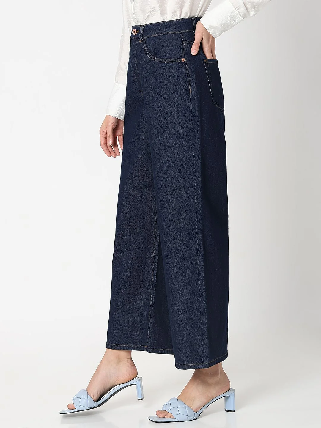 Dark Blue High Rise Zoey Wide-Leg Jeans - Image 3