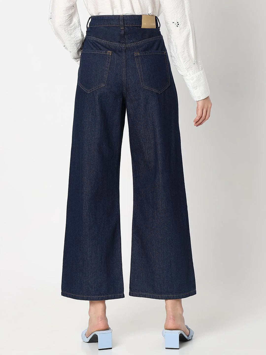 Dark Blue High Rise Zoey Wide-Leg Jeans - Image 4