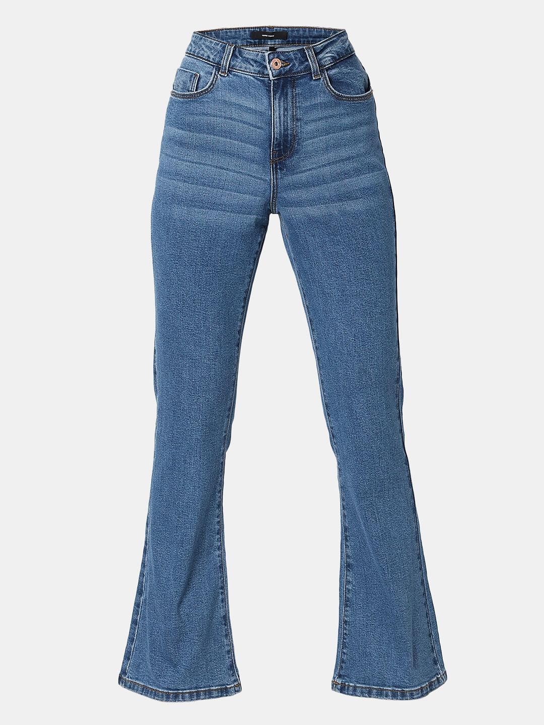 Blue Mid Rise Petra Bootcut Jeans - Image 7