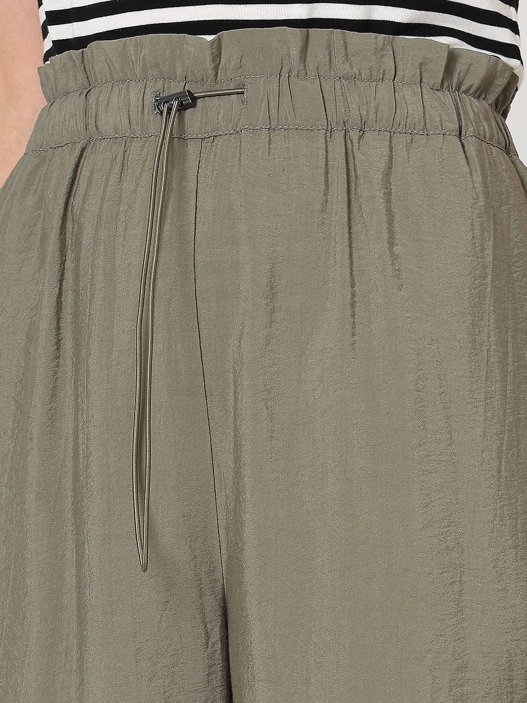 Green High Rise Cargo Pants - Image 8