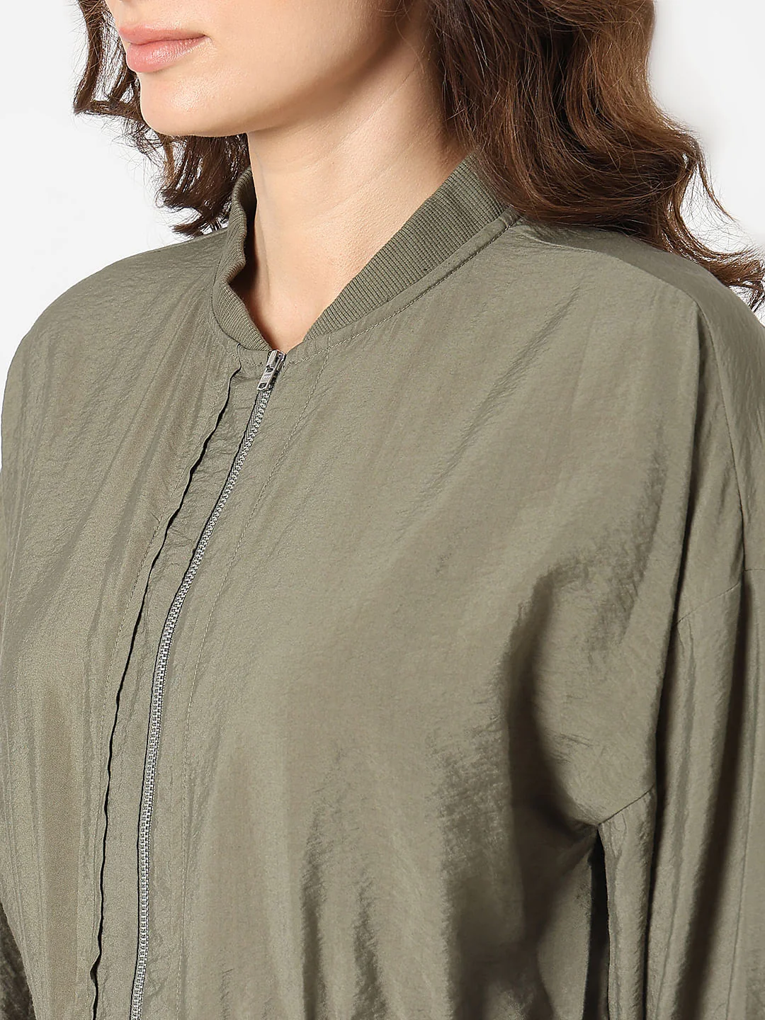 Khaki Bomber Co-Ord Set Jacket - Image 8