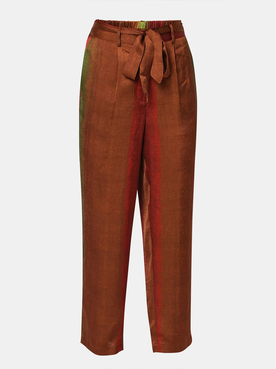 Brown Colourblocked Co-Ord Set Pants - Image 7