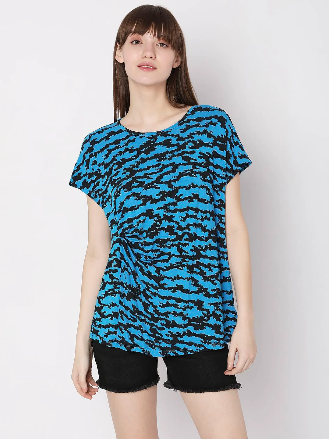 Blue Printed Top - Image 2