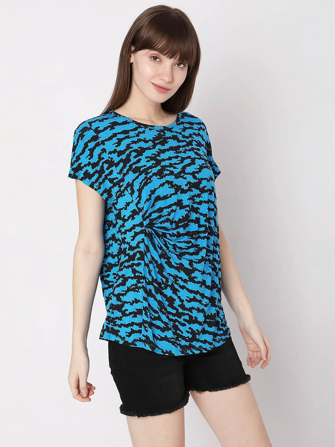 Blue Printed Top - Image 3