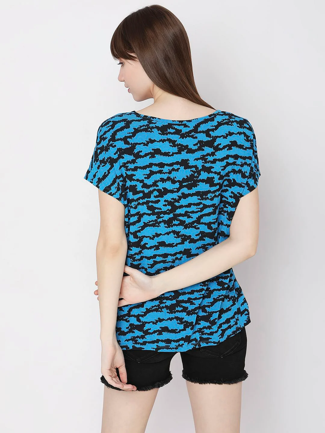 Blue Printed Top - Image 4