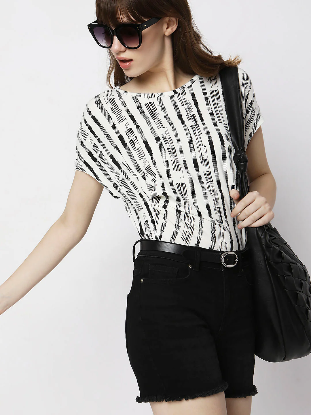 White Printed Top