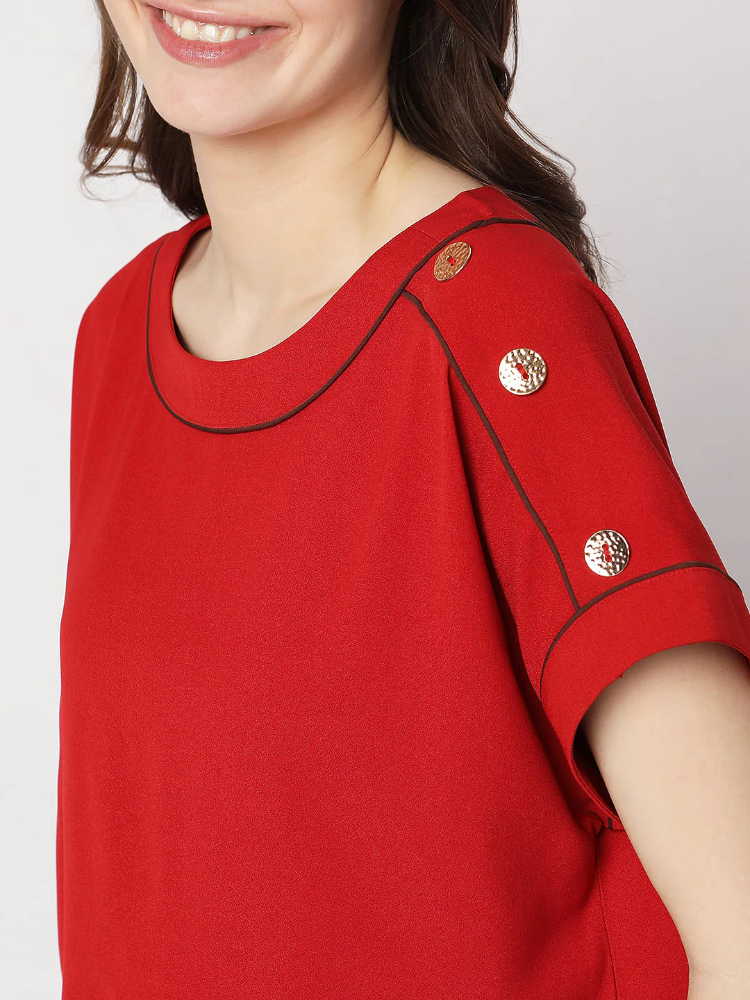 Red Knit Co-Ord Top - Image 6