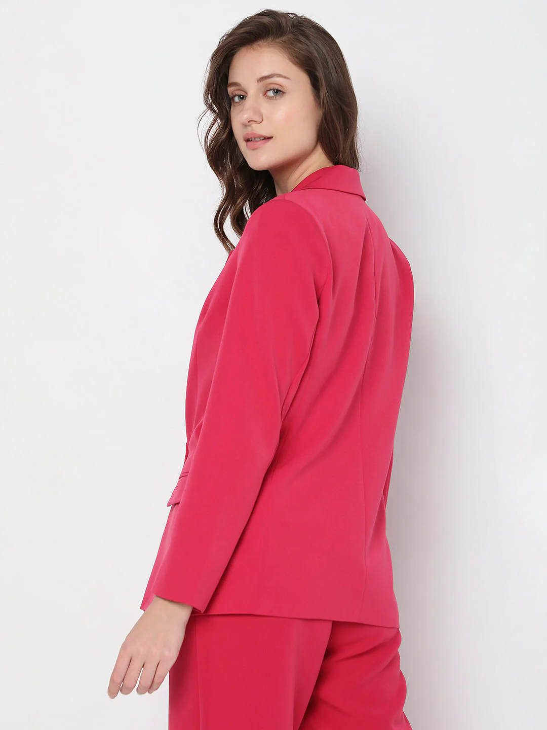 Pink Double Breasted Co-Ord Set Blazer - Image 4