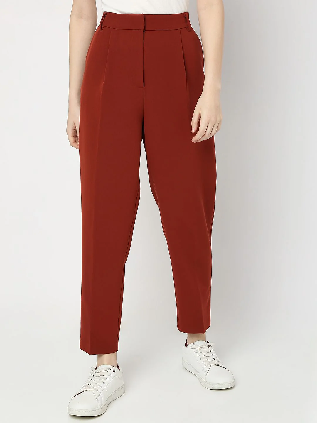 Brown Co-Ord Set Straight Fit Pants - Image 2