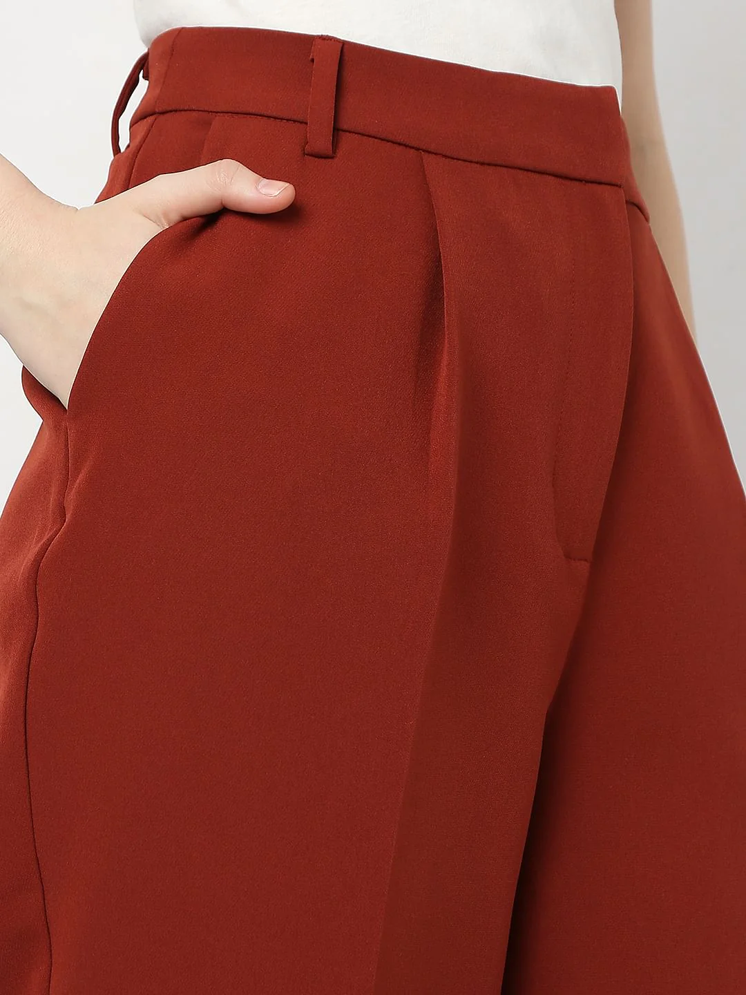 Brown Co-Ord Set Straight Fit Pants - Image 5