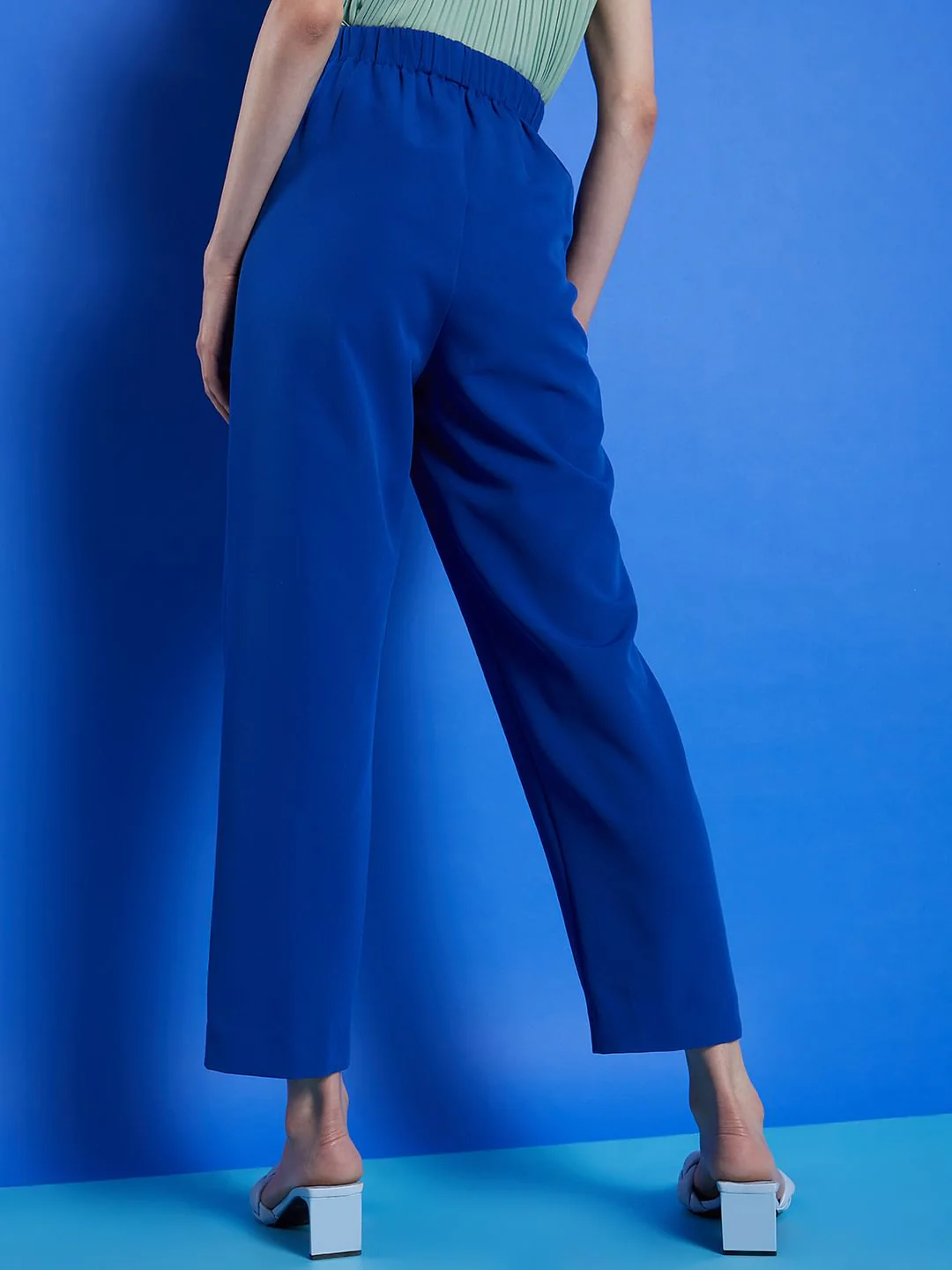 Marquee Blue High Rise Co-Ord Set Pants - Image 4