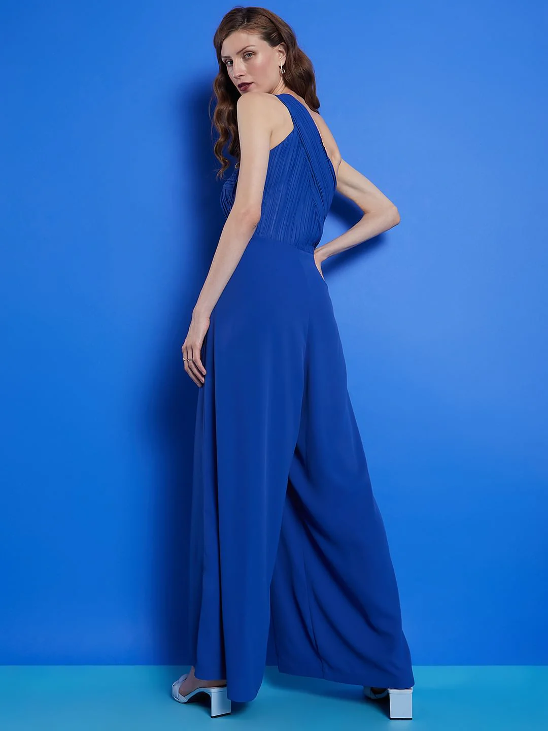 Marquee Blue One-Shoulder Jumpsuit - Image 4