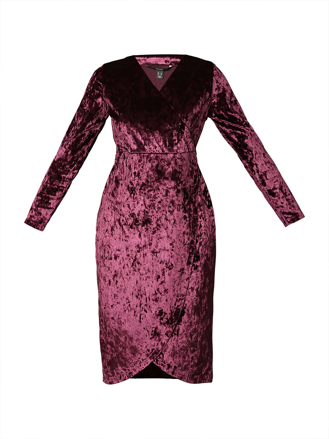 Marquee Maroon Asymmetrical Midi Dress - Image 6