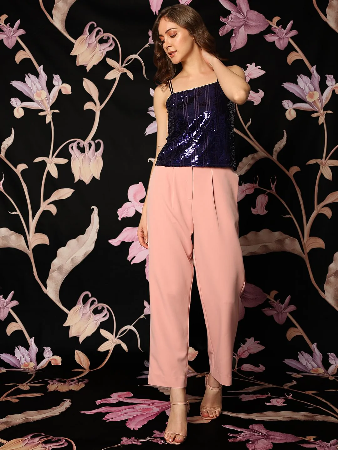 Marquee Dark Purple Sequin Top - Image 5