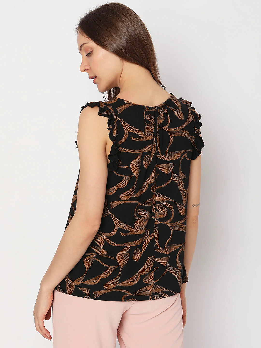 Black All Over Print Top - Image 4