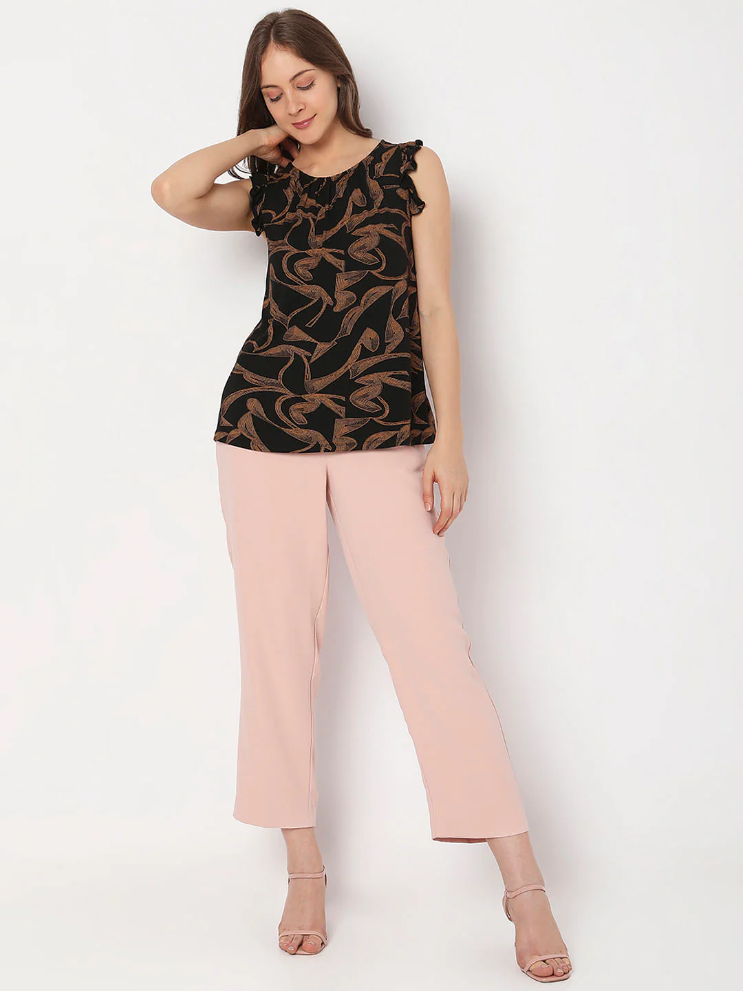 Black All Over Print Top - Image 5
