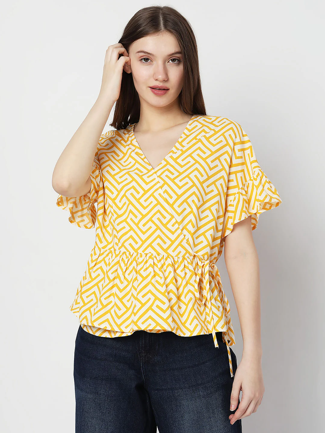Yellow Printed Top - Image 2