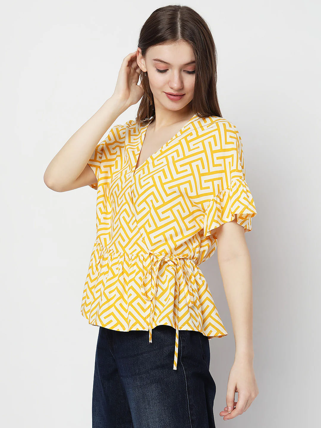 Yellow Printed Top - Image 3
