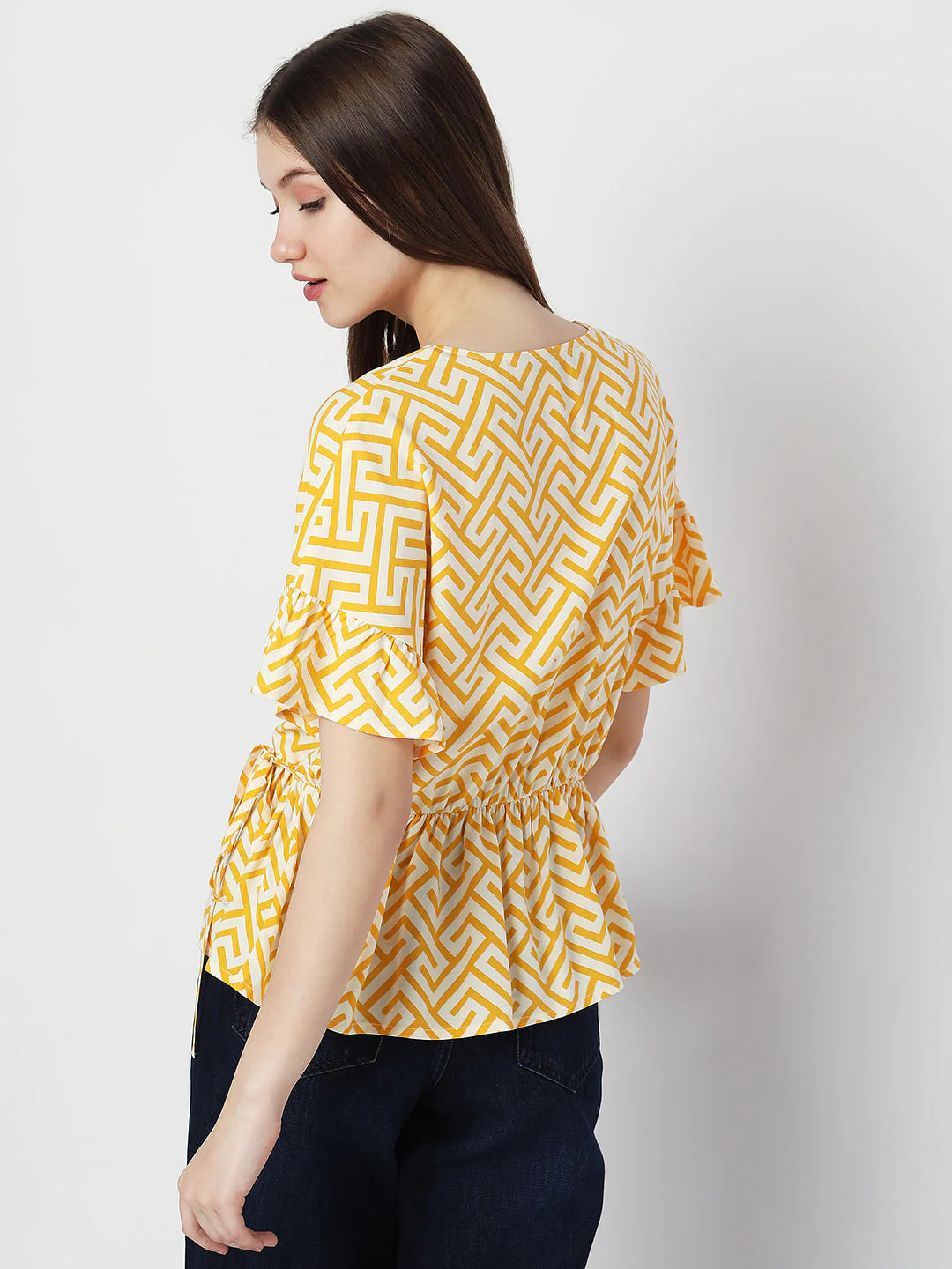 Yellow Printed Top - Image 4