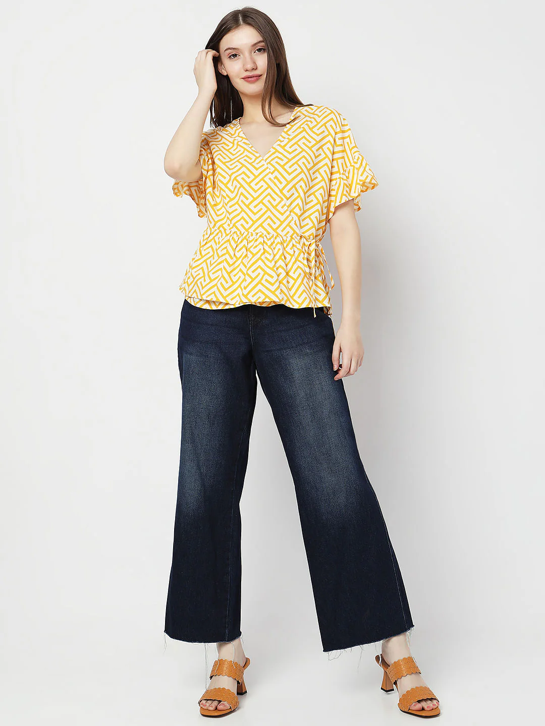 Yellow Printed Top - Image 5