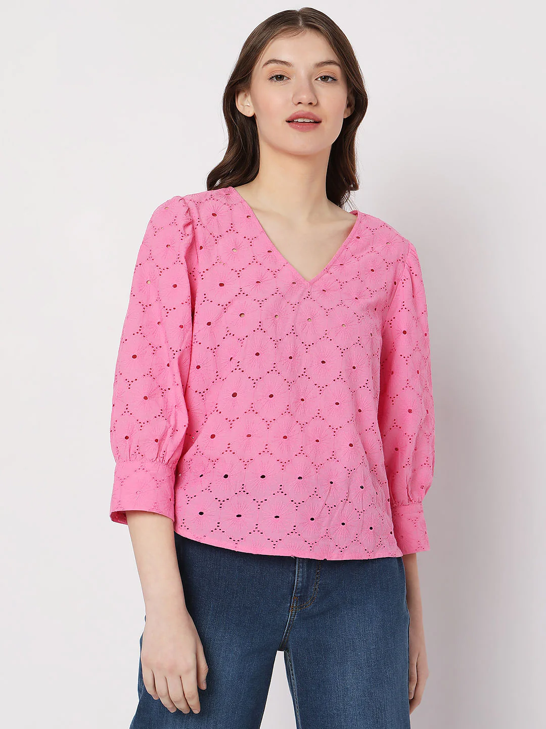 Pink Schiffli Top - Image 2