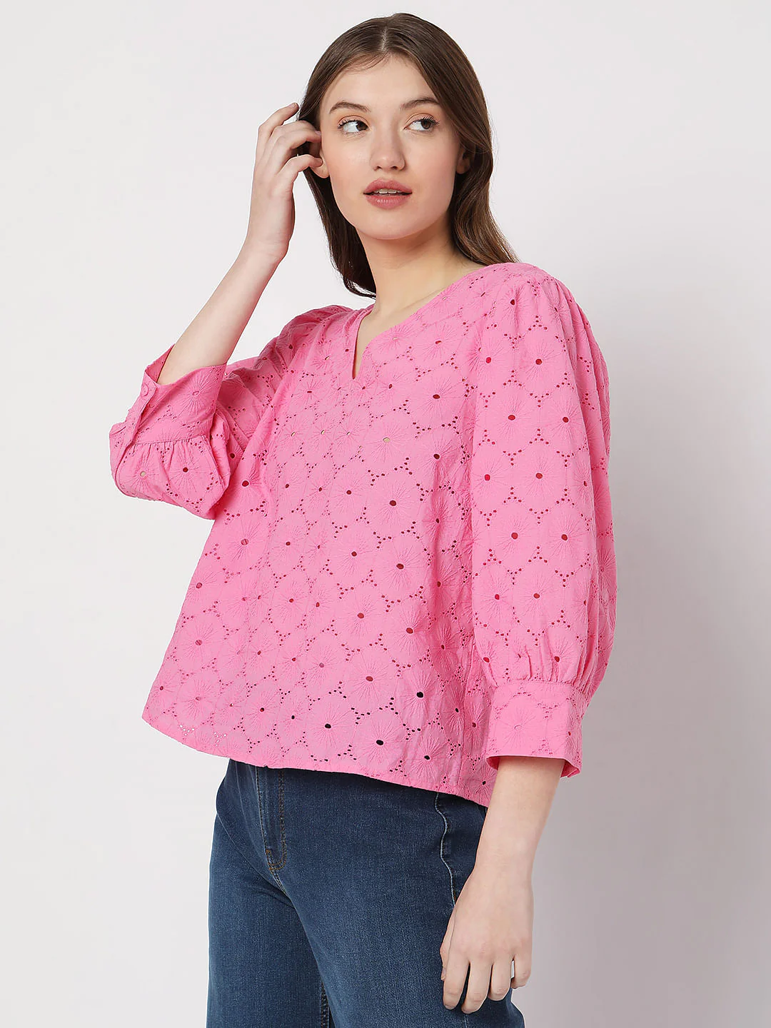 Pink Schiffli Top - Image 3