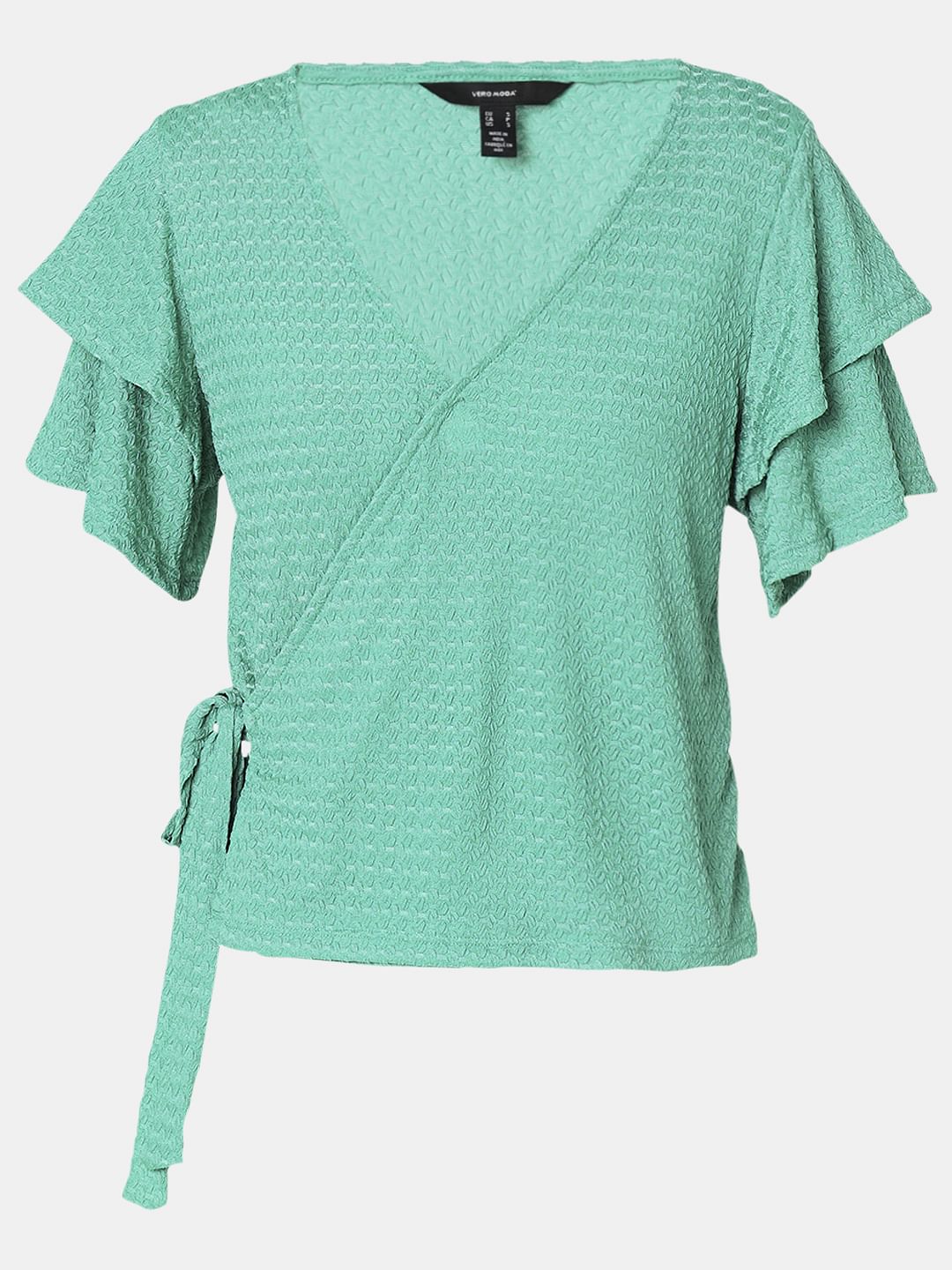 Green Textured Knit Top - Image 7