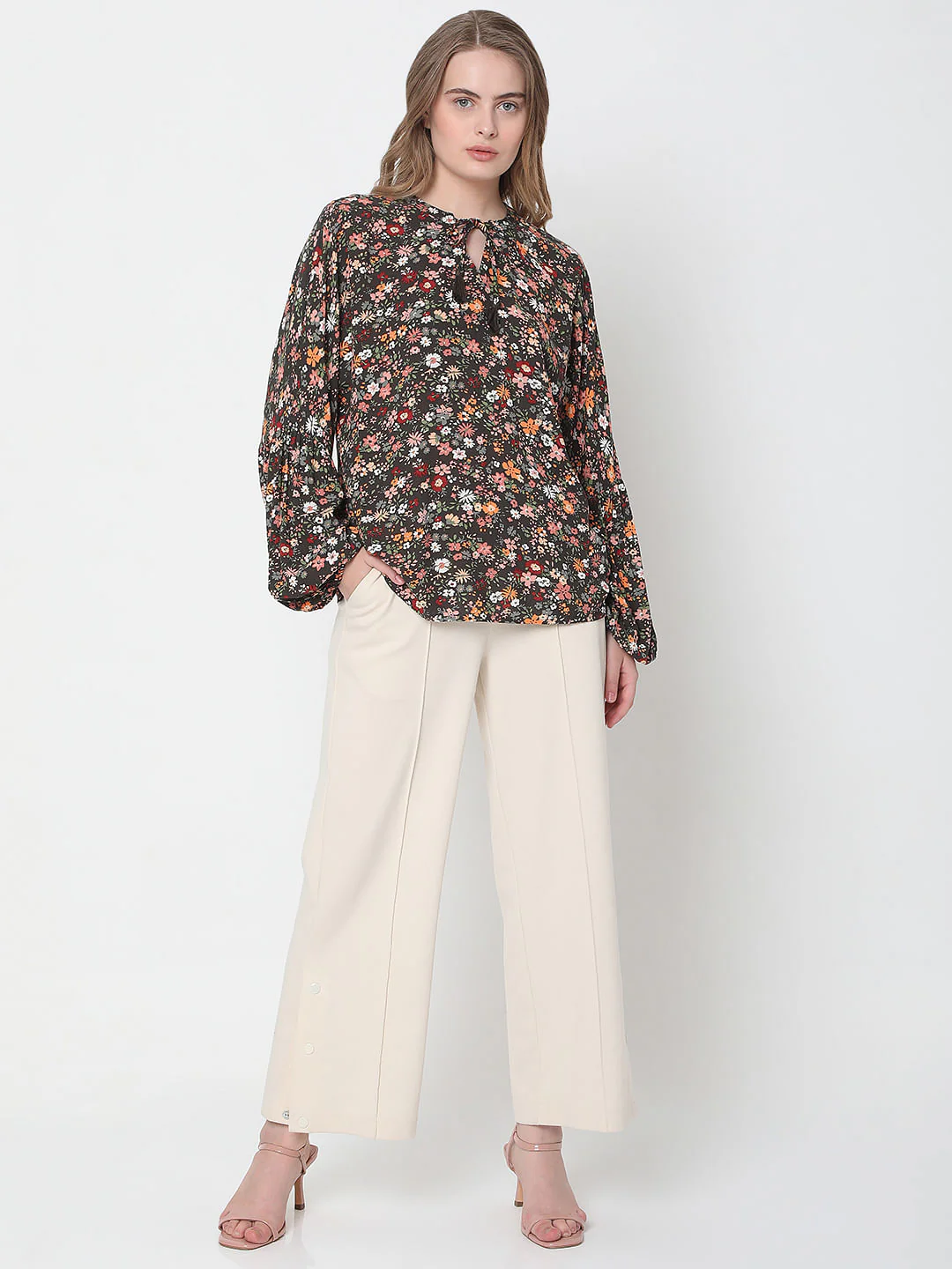Brown Floral Print Top - Image 5