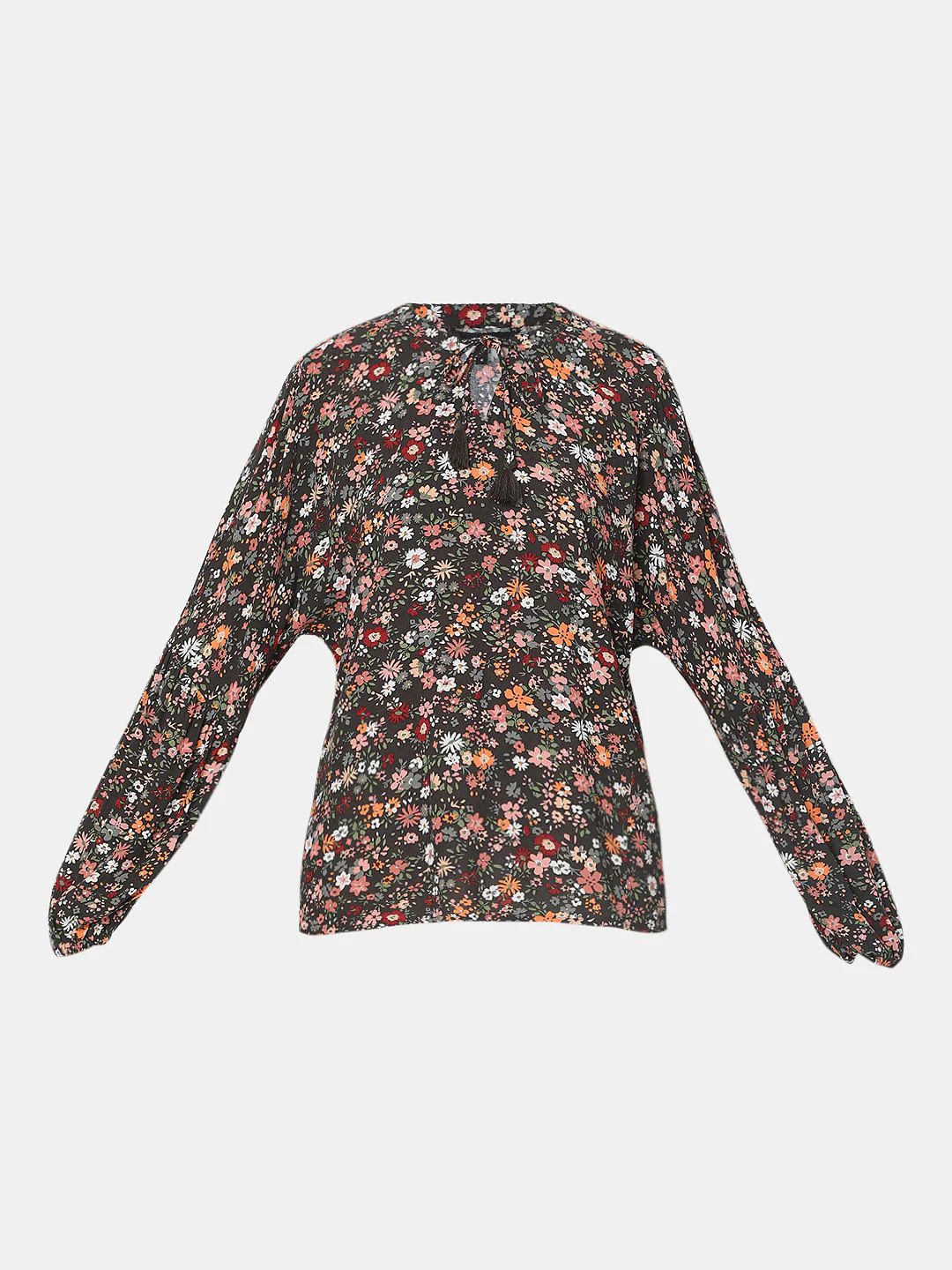 Brown Floral Print Top - Image 7