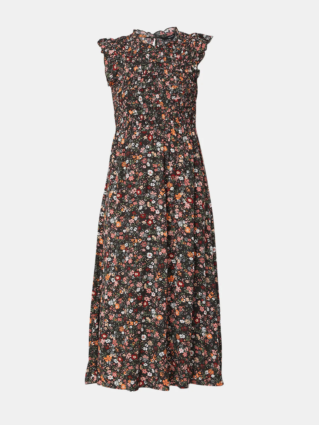 Multi-Coloured Floral Print Midi Dress - Image 6