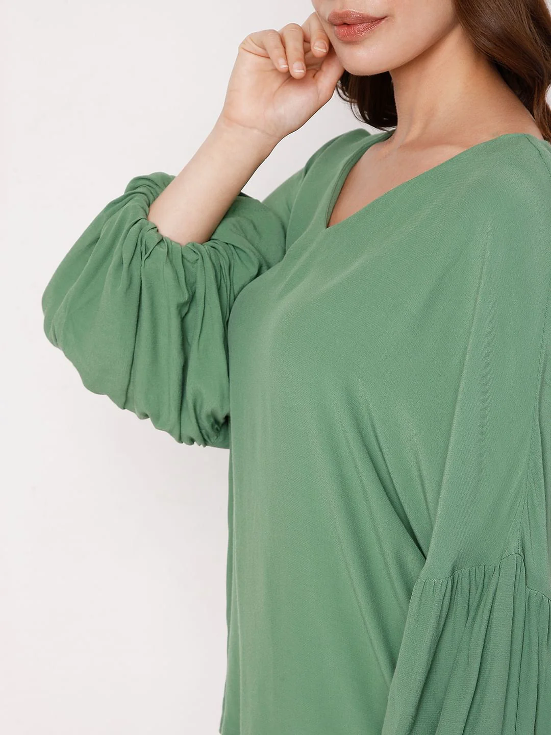 Green Dolman Sleeves Top - Image 5