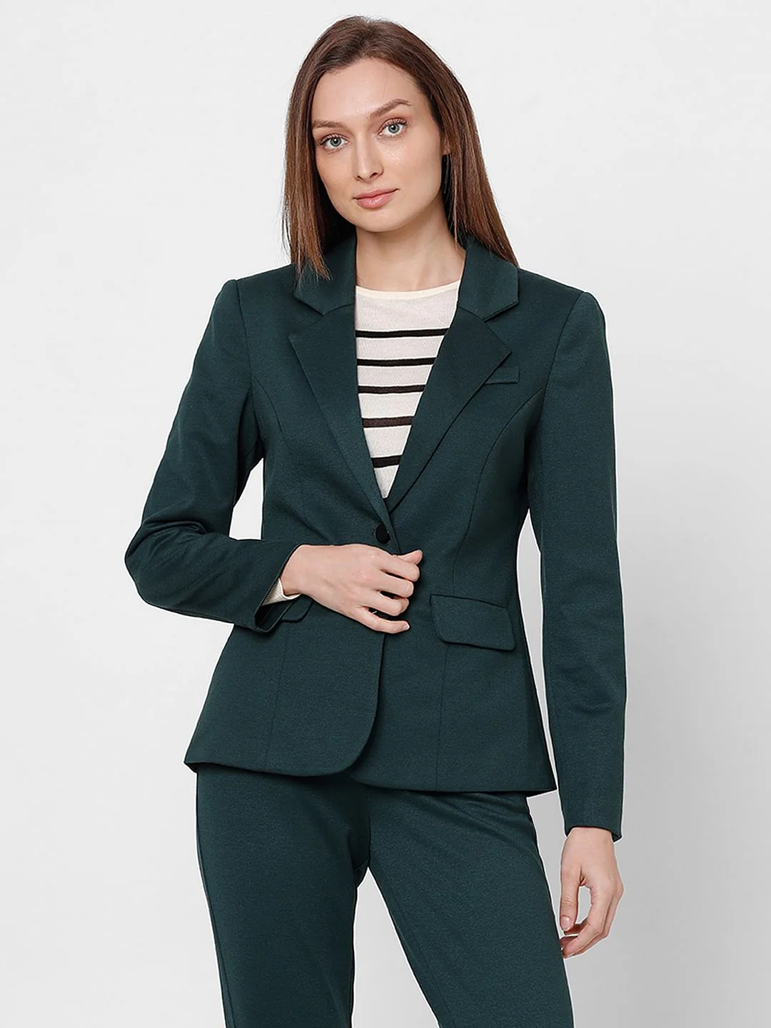 Dark Green Tailored Blazer - Image 2