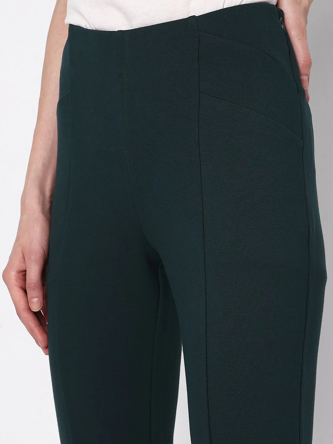 Bottle Green High Rise Skinny Jeggings - Image 8