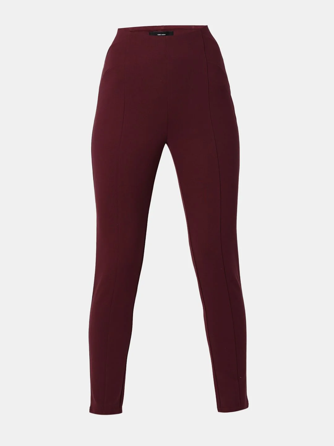 Maroon High Rise Skinny Jeggings - Image 7