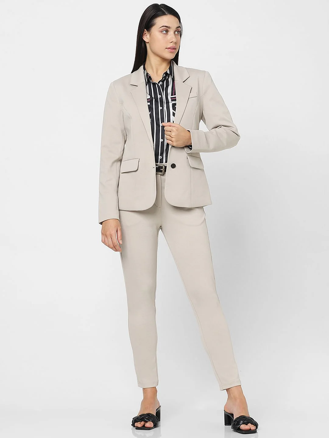 Beige Tailored Blazer - Image 7