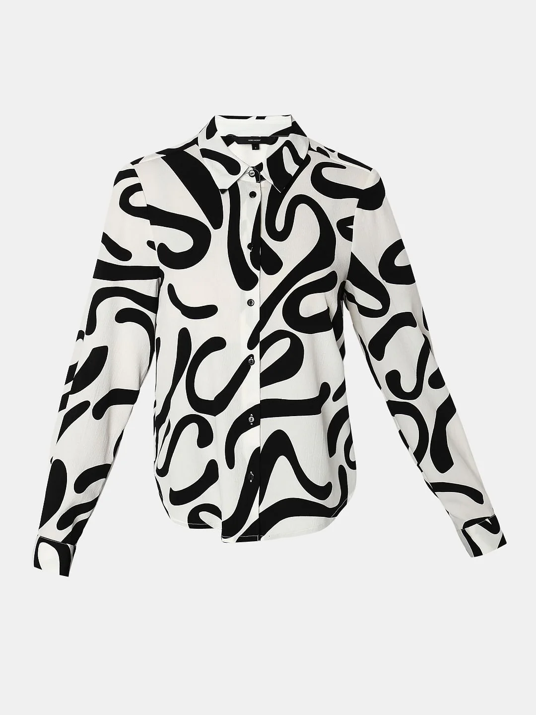 White & Black Printed Shirt - Image 7