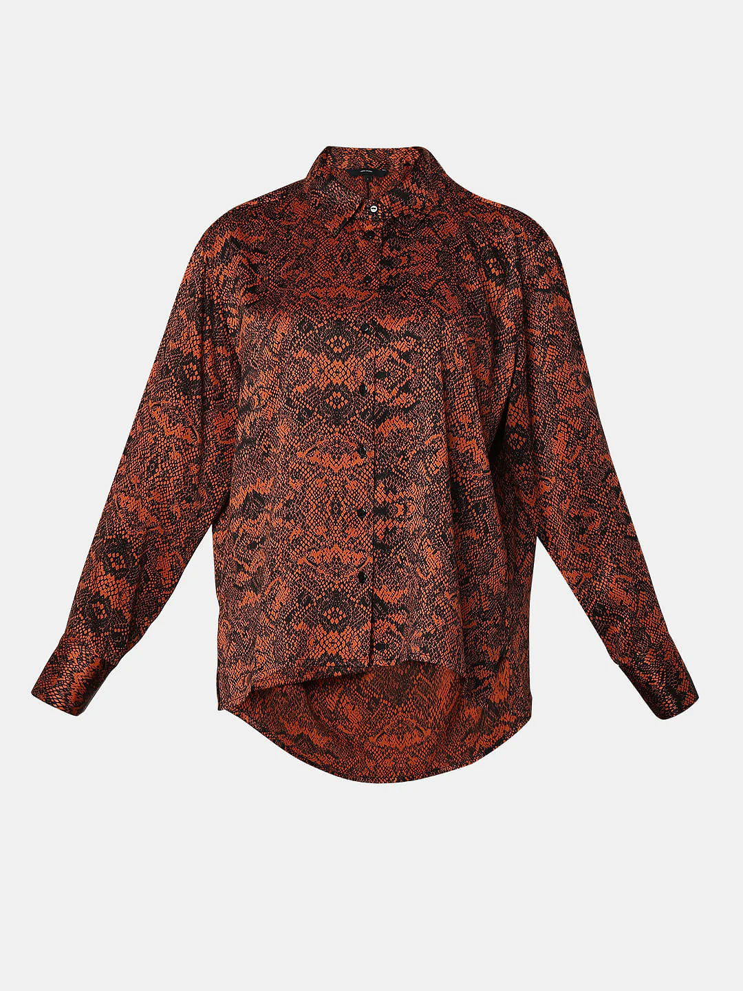 Brown & Black Animal Print Shirt - Image 7
