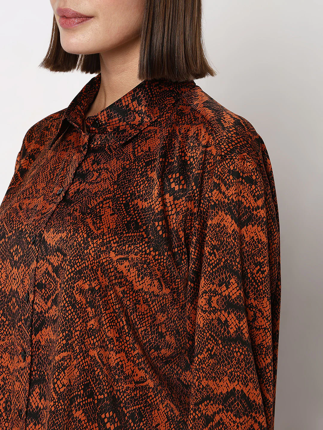 Brown & Black Animal Print Shirt - Image 8