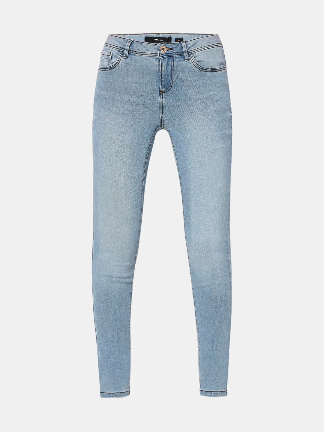 Light Blue Mid Rise Wendy Skinny Jeans - Image 7