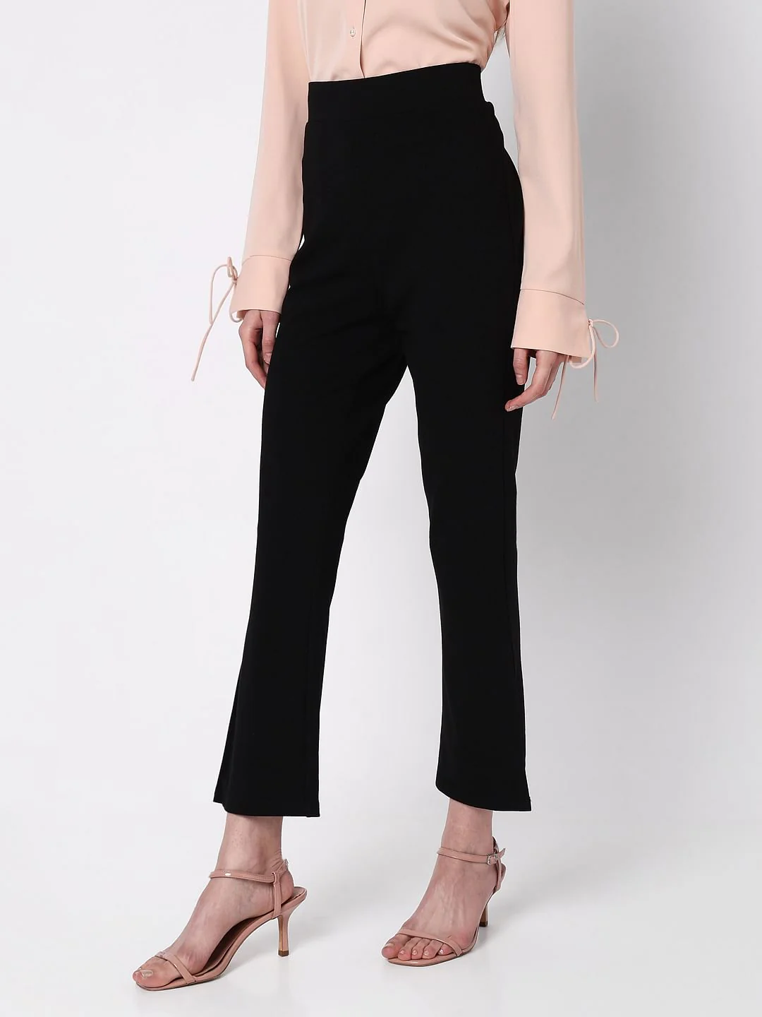 Black High Rise Bootcut Pants - Image 3