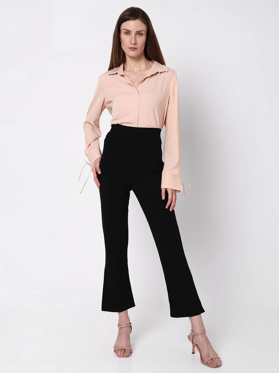 Black High Rise Bootcut Pants - Image 5