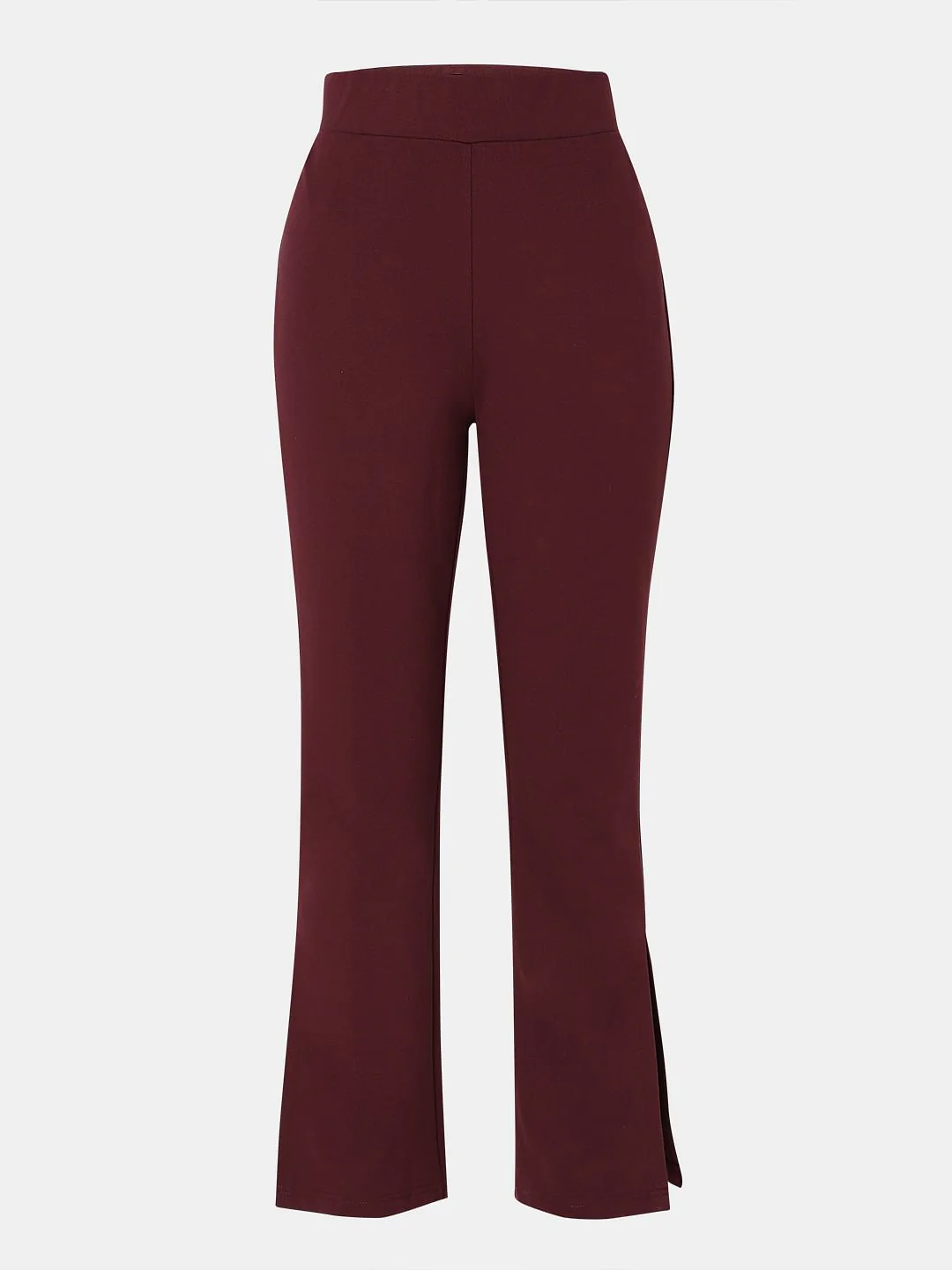 Wine High Rise Bootcut Pants - Image 7