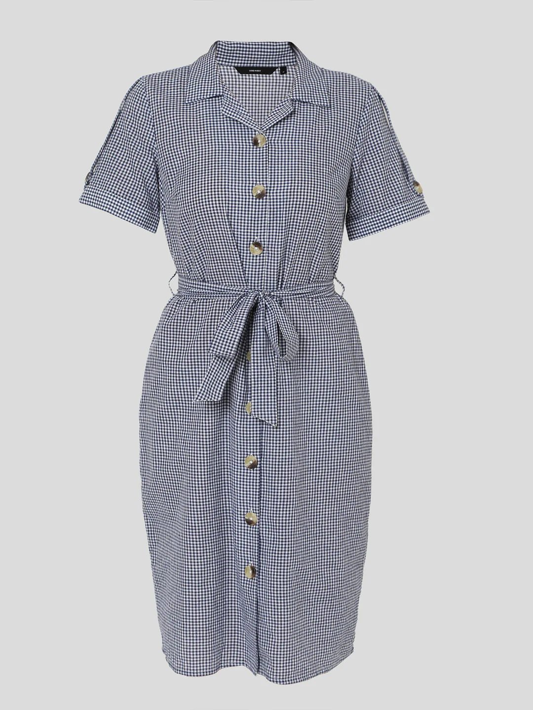 Black Gingham Shirt Dress - Image 7