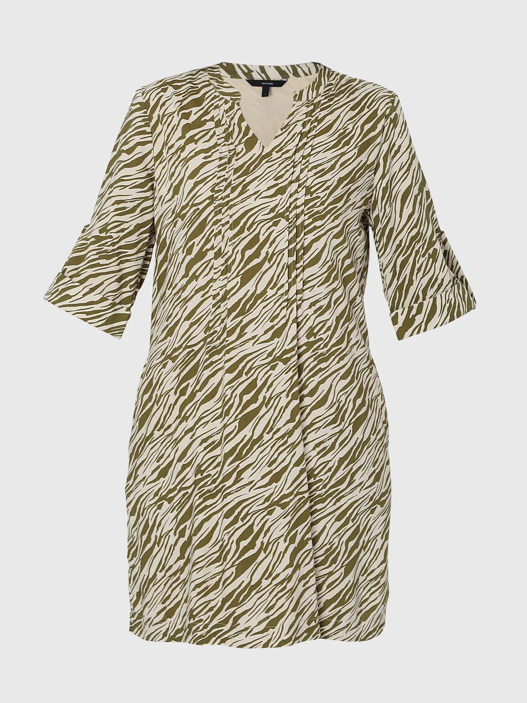 Green Abstract Print Shift Dress - Image 7