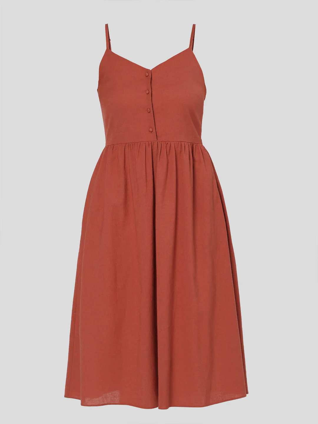 Brown Strappy Fit & Flare Dress - Image 6
